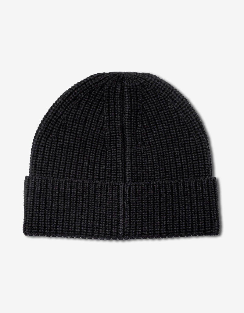 Valentino Garavani Black VLTN Tag Beanie Hat