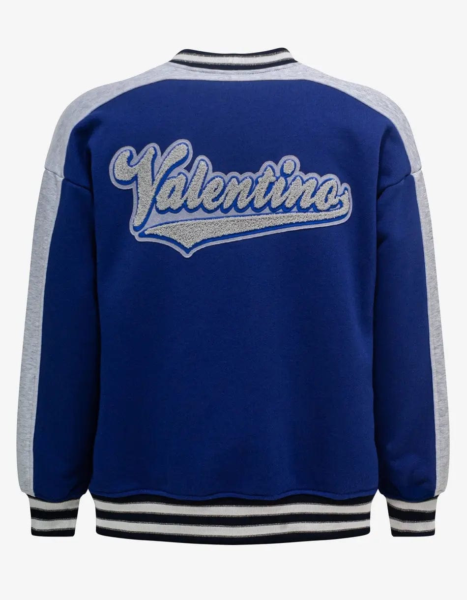 Valentino Garavani Blue V Crew Patches Cardigan