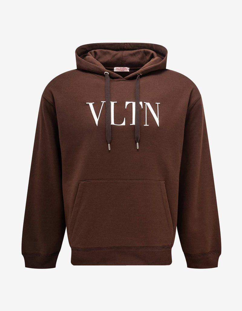 Valentino Garavani Brown VLTN Embroidered Hoodie