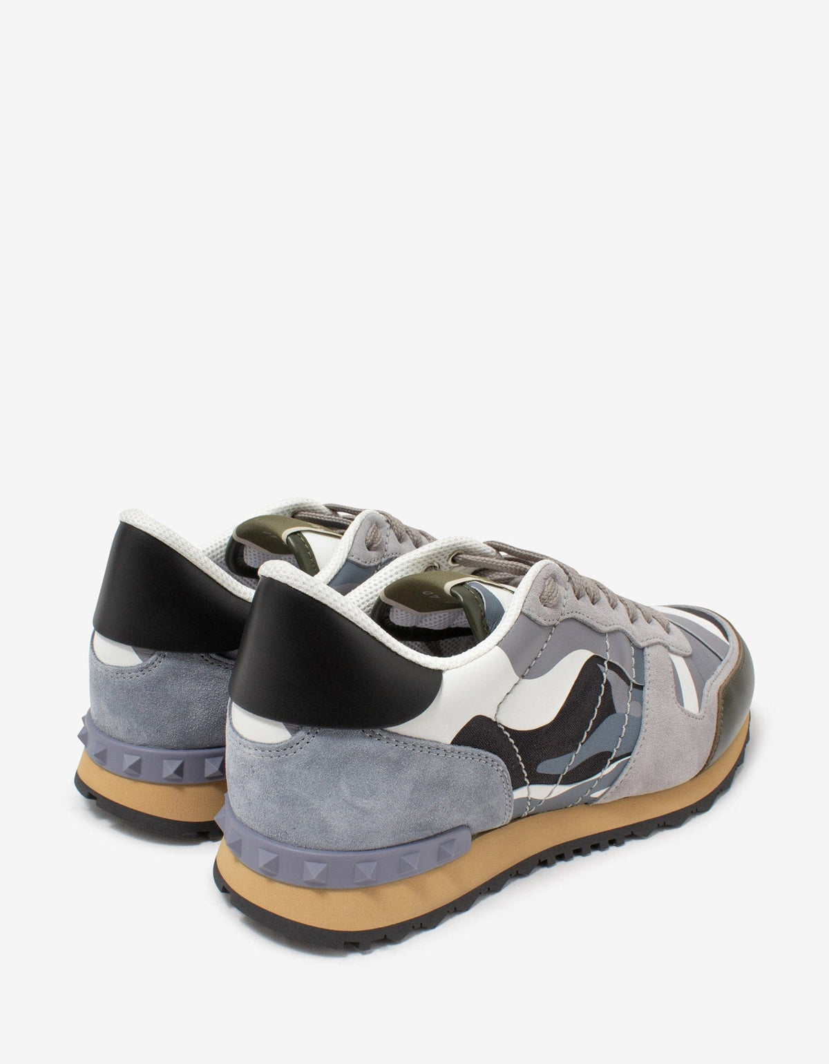 Valentino Garavani Grey Camouflage Rockrunner Trainers