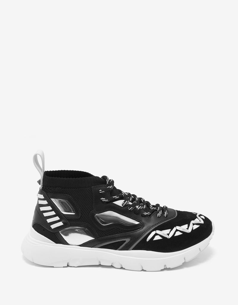 Valentino Garavani Heroes Reflex Black High Top Trainers