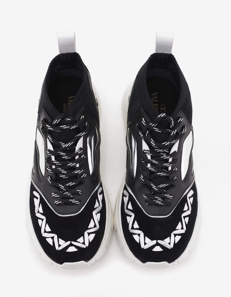 Valentino Garavani Heroes Reflex Black High Top Trainers