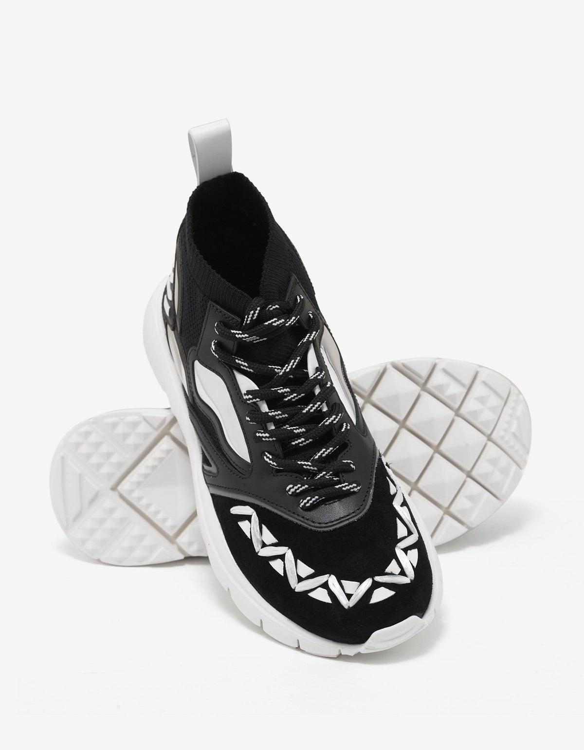 Valentino Garavani Heroes Reflex Black High Top Trainers