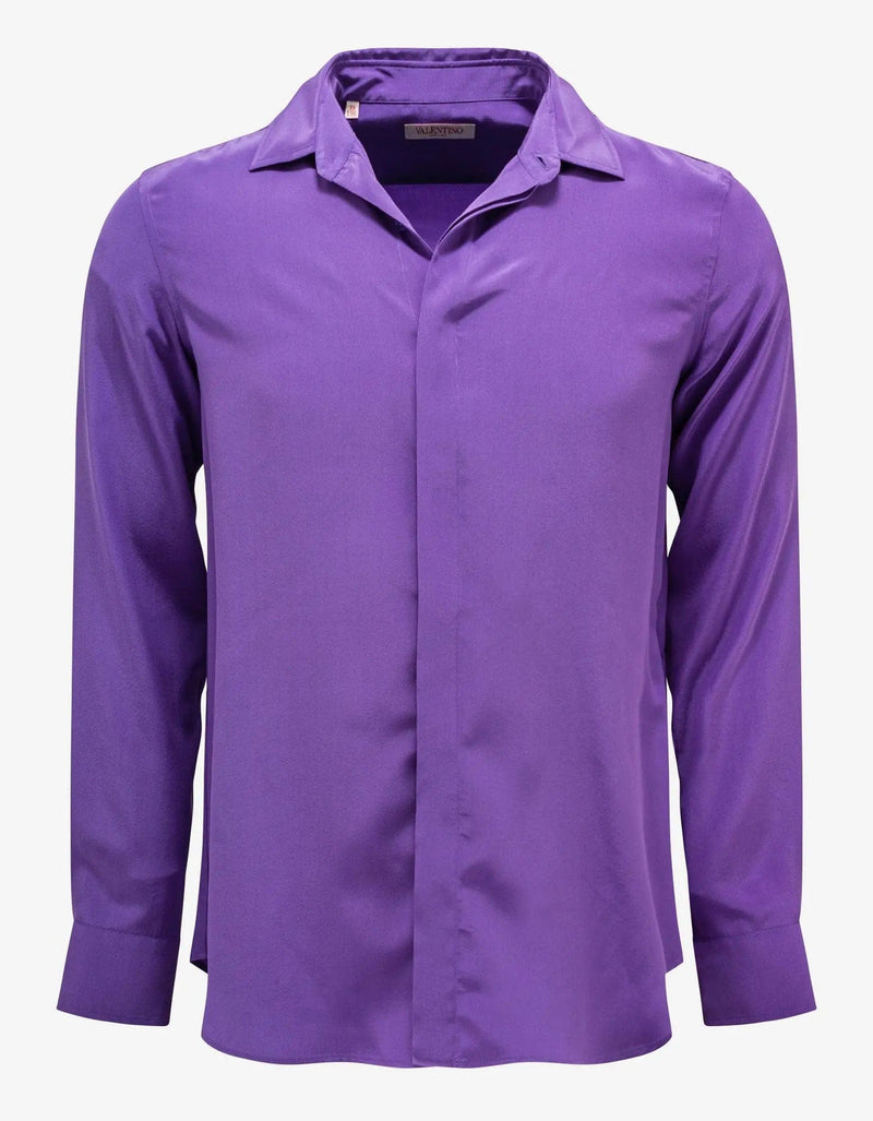 Valentino Garavani Lilac Silk Shirt