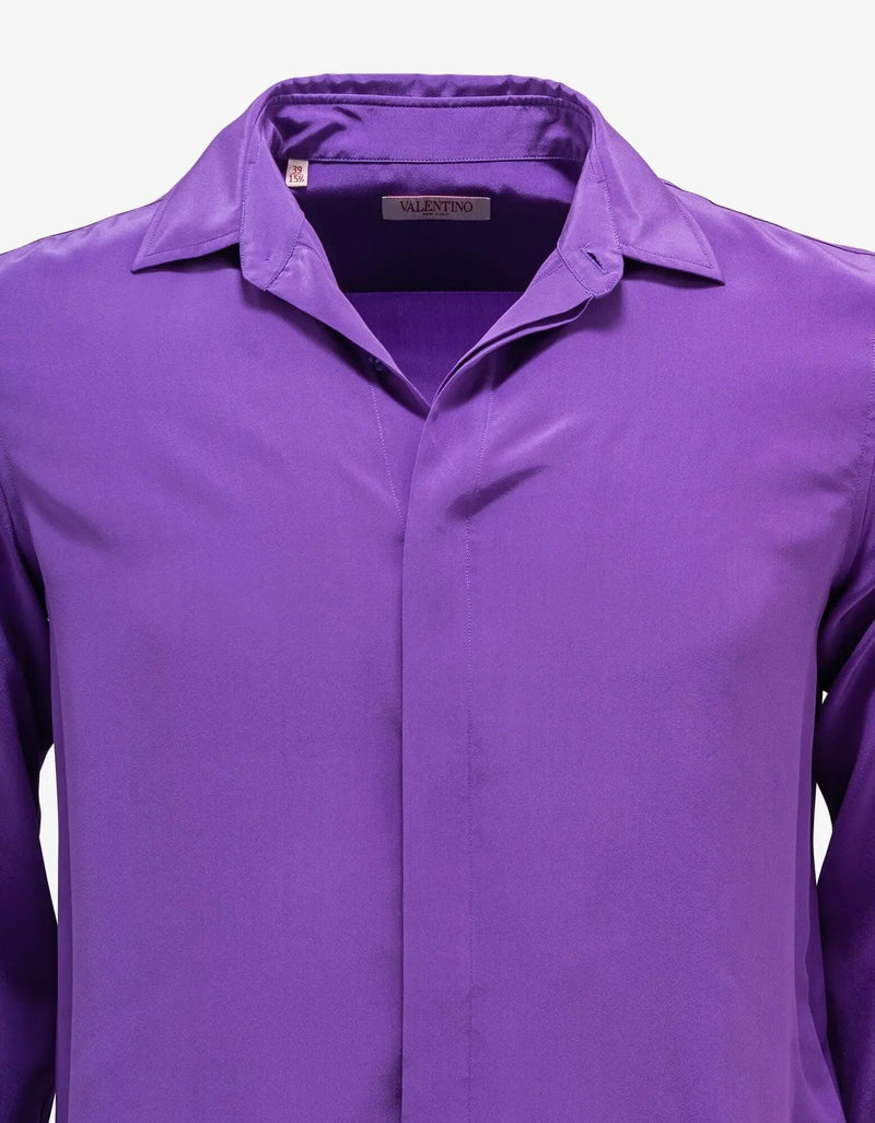 Valentino Garavani Lilac Silk Shirt