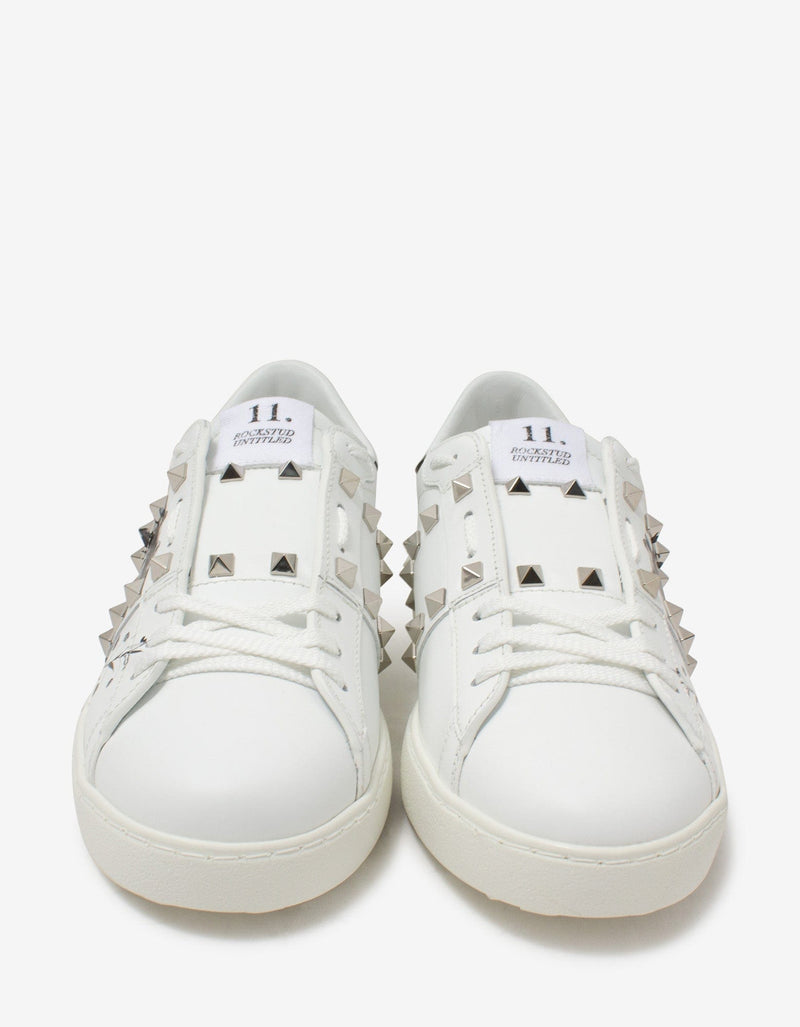 Valentino Garavani Rockstud Untitled Flowersity White Trainers