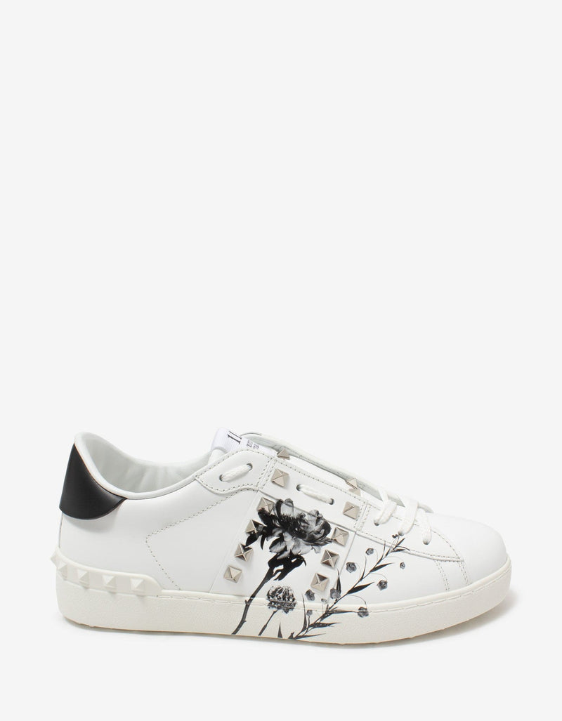 Valentino Garavani Rockstud Untitled Flowersity White Trainers