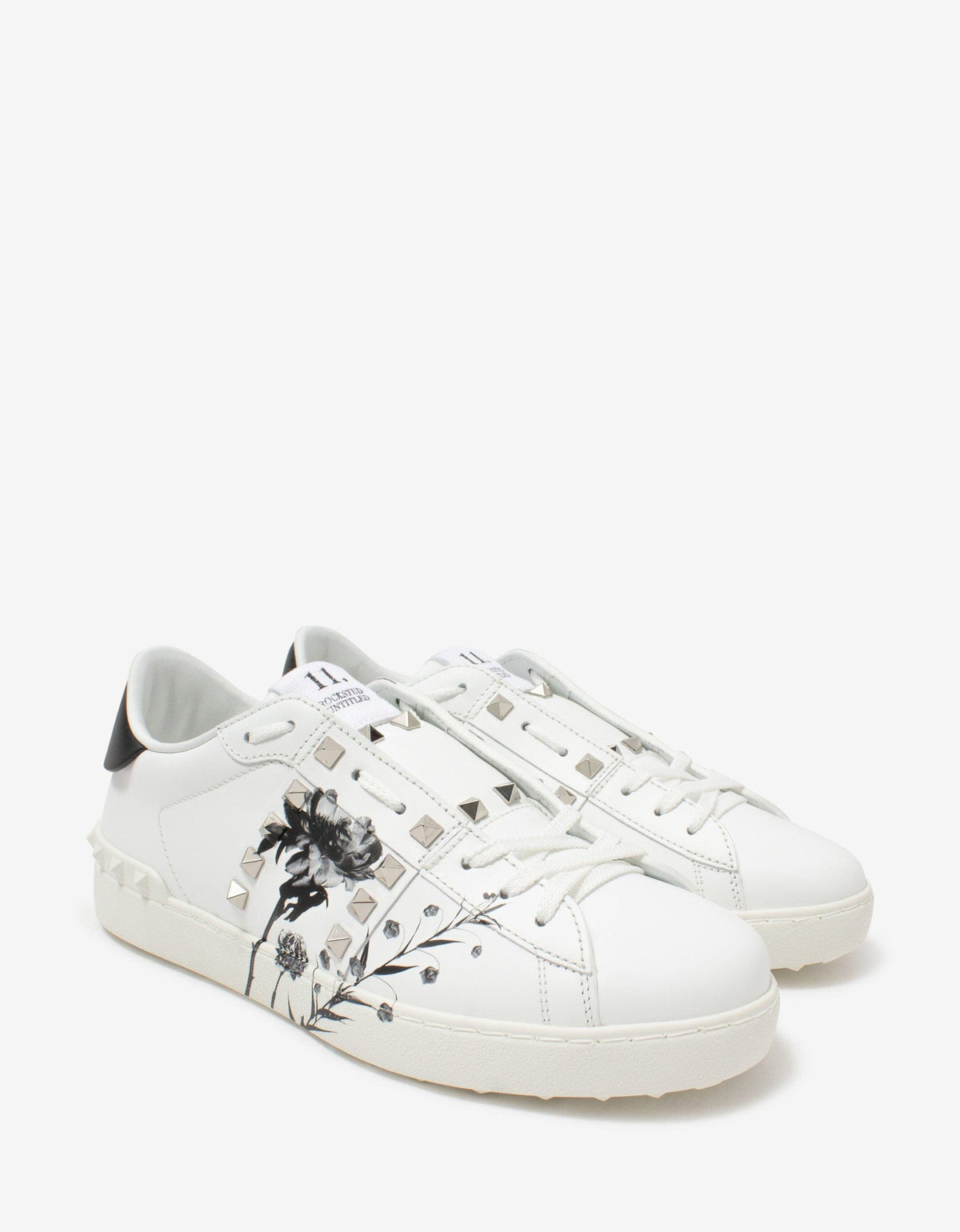 Valentino Garavani Rockstud Untitled Flowersity White Trainers