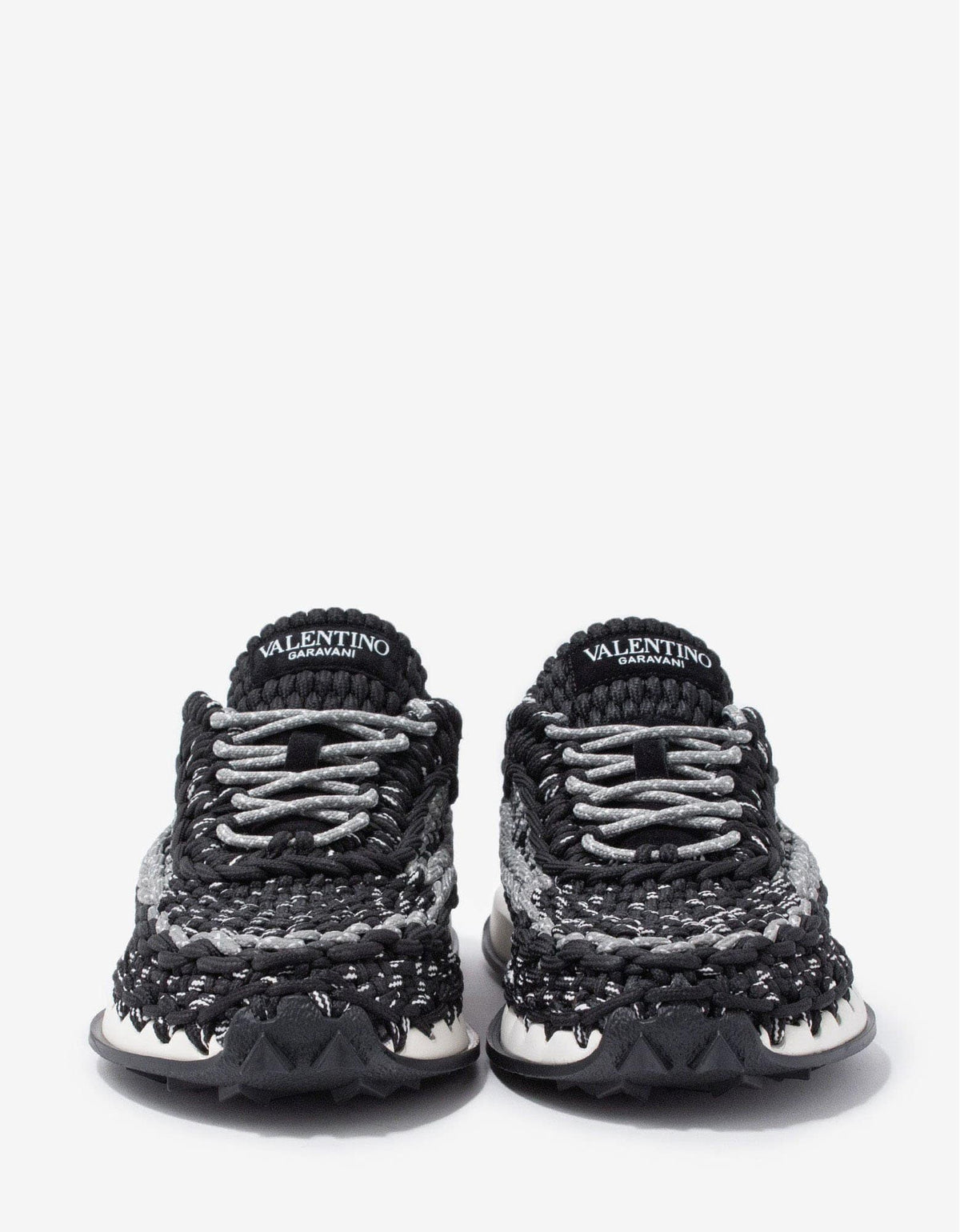 Valentino Garavani Valentino Garavani Black Crochet Trainers