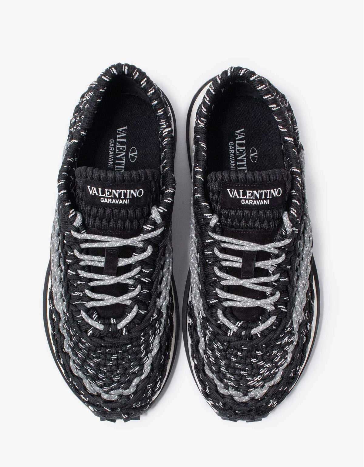 Valentino Garavani Valentino Garavani Black Crochet Trainers