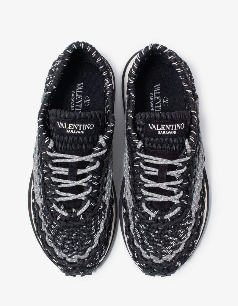 Valentino Garavani Valentino Garavani Black Crochet Trainers