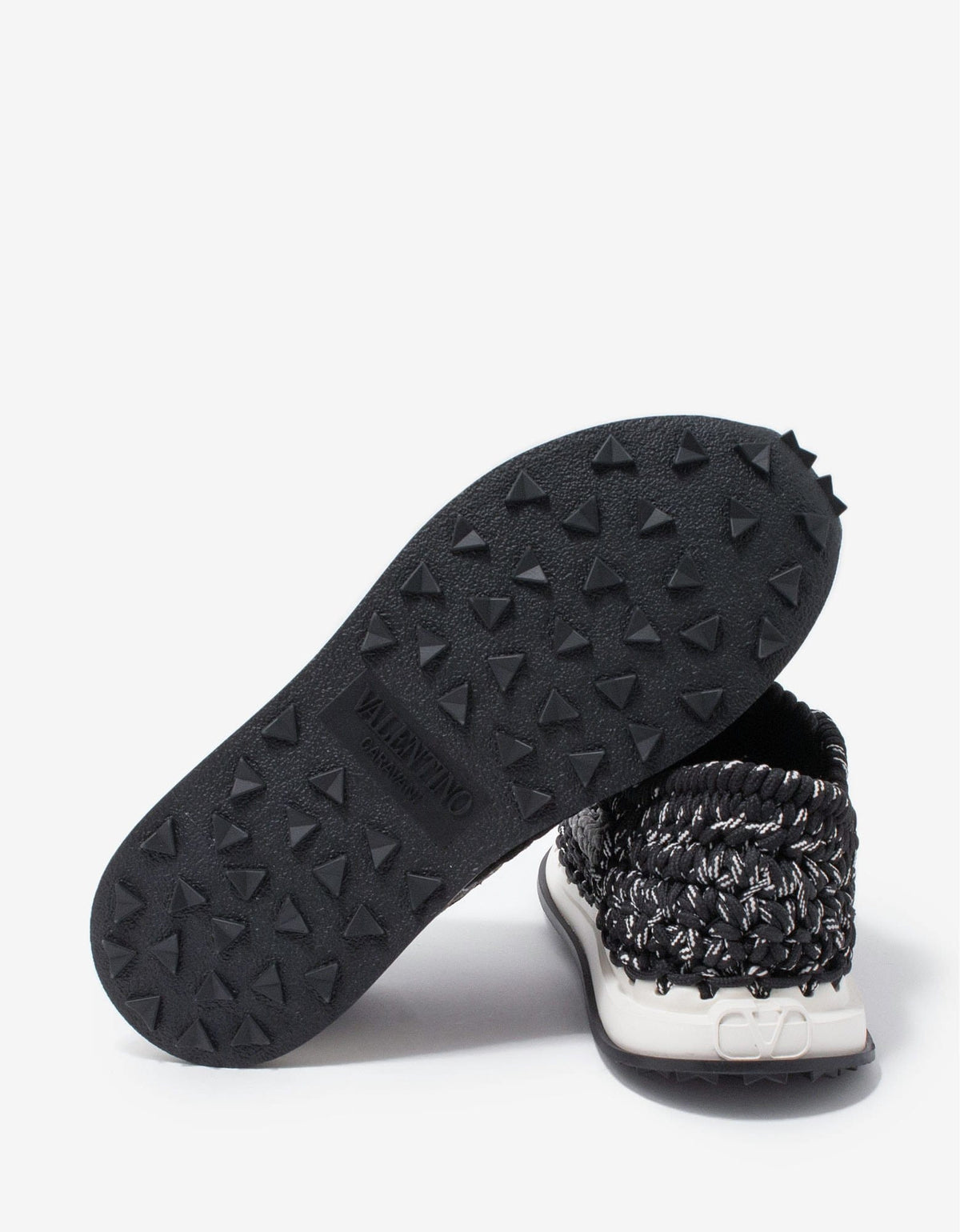 Valentino Garavani Valentino Garavani Black Crochet Trainers