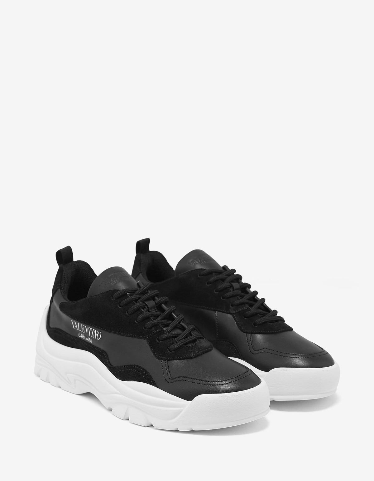 Valentino Garavani Valentino Garavani Black Gumboy Calf & Suede Leather Trainers