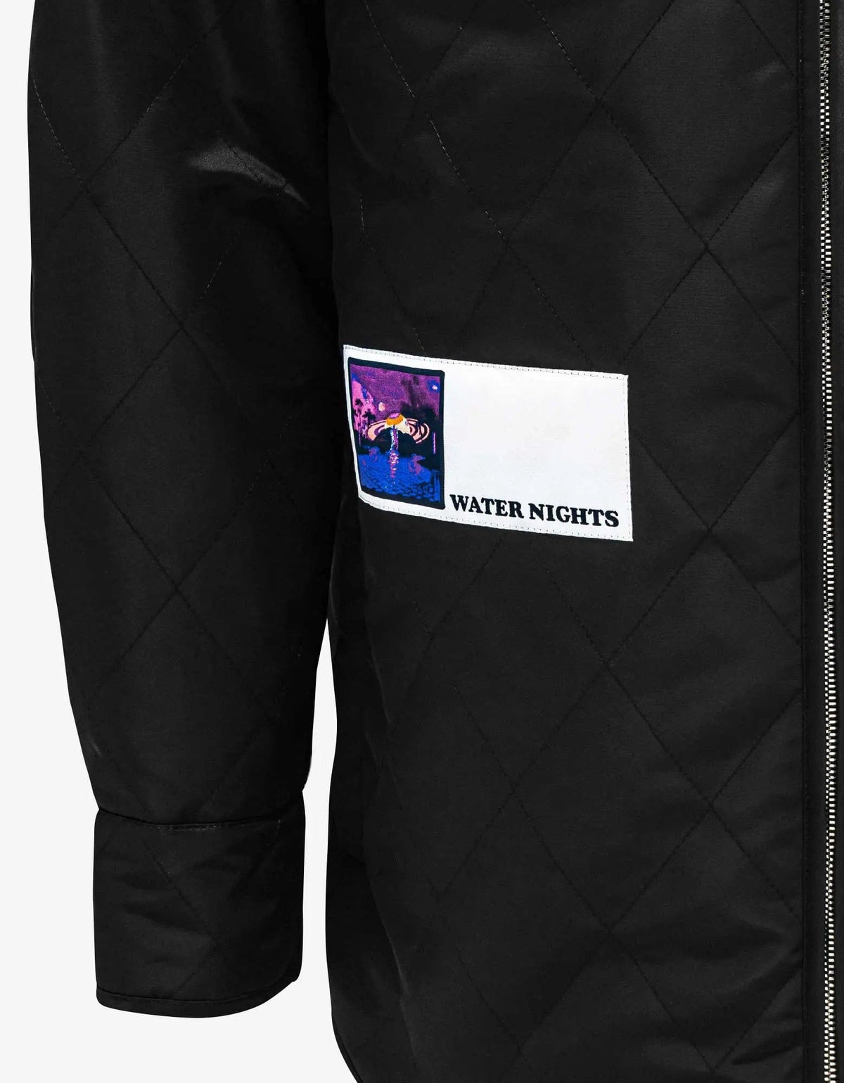 Valentino Garavani Valentino Garavani Black Quilted Jacket with Vaporwave Patches