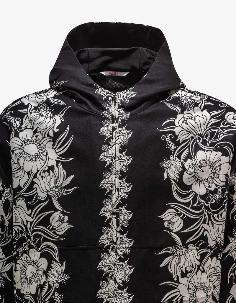 Valentino Garavani Valentino Garavani Black Street Flowers Daisyland Print Anorak