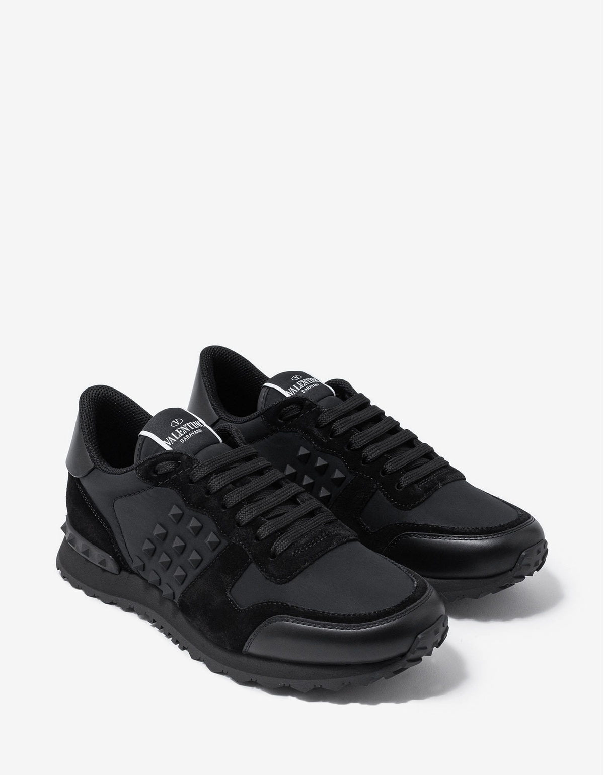 Valentino Garavani Valentino Garavani Black Textile Rockstud Rockrunner Trainers