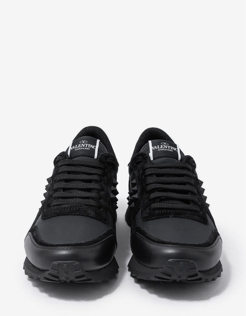 Valentino Garavani Valentino Garavani Black Textile Rockstud Rockrunner Trainers