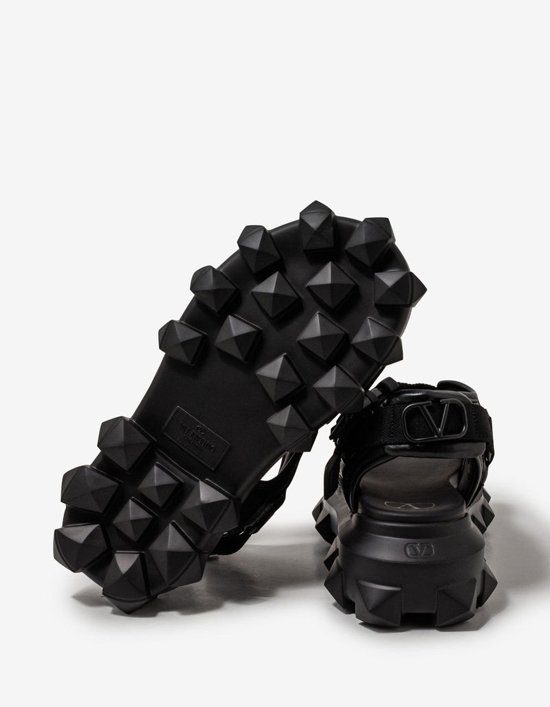 Valentino Garavani Valentino Garavani Black Trackstud Sandals