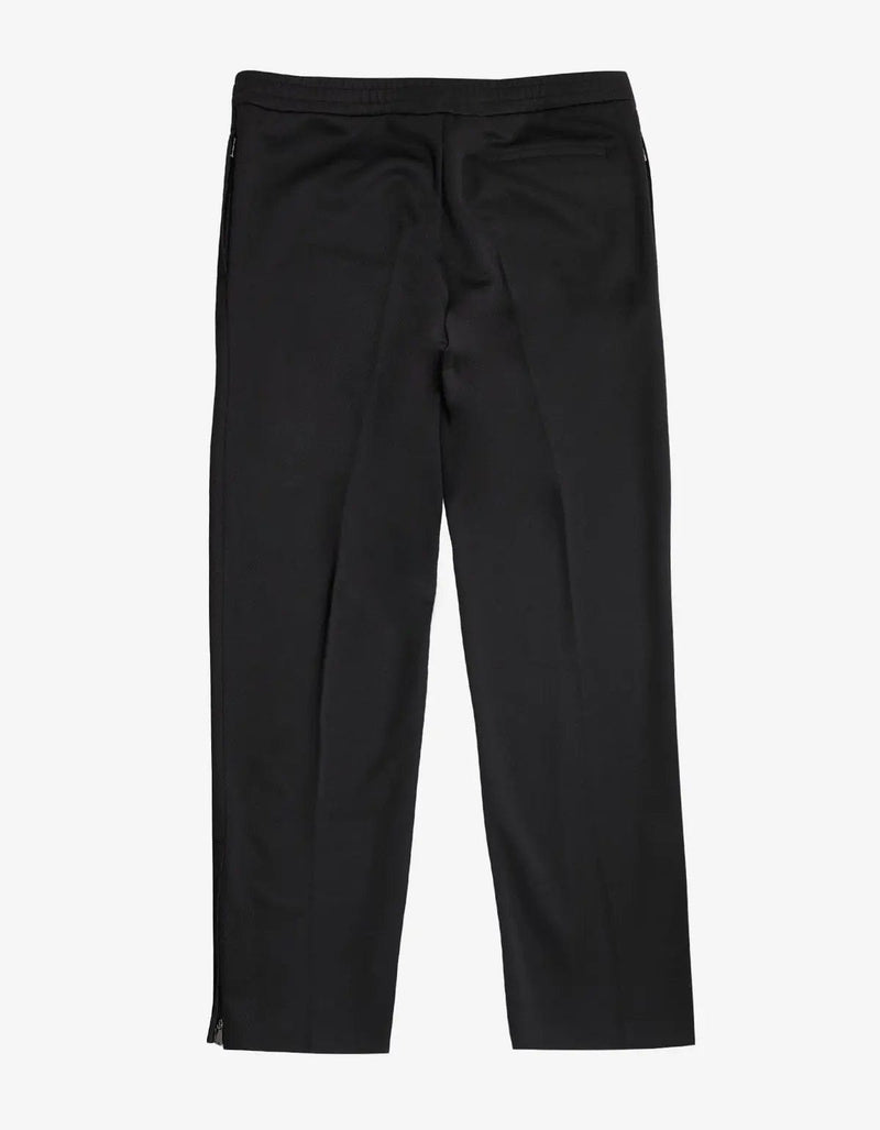 Valentino Garavani Valentino Garavani Black Trousers with Tonal Stripes