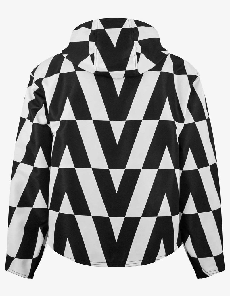 Valentino Garavani Valentino Garavani Black & White Logo Monogram Nylon Windbreaker