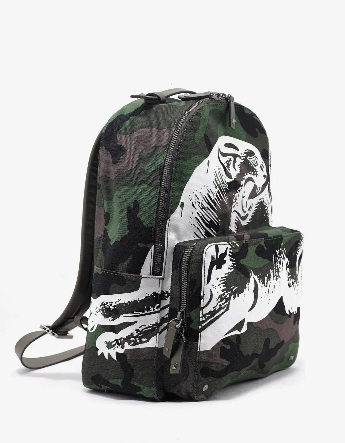 Valentino Garavani Valentino Garavani Green Camo Panther Print Backpack