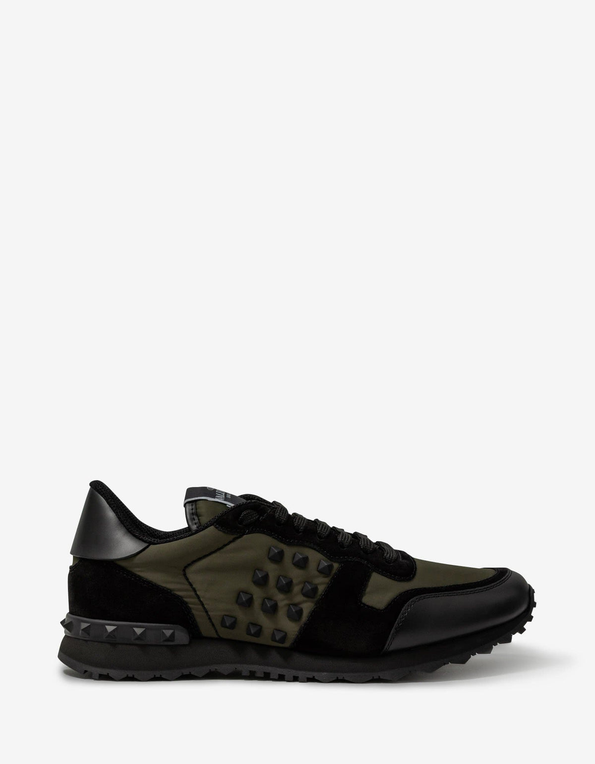 Valentino Garavani Valentino Garavani Khaki Textile Rockstud Rockrunner Trainers