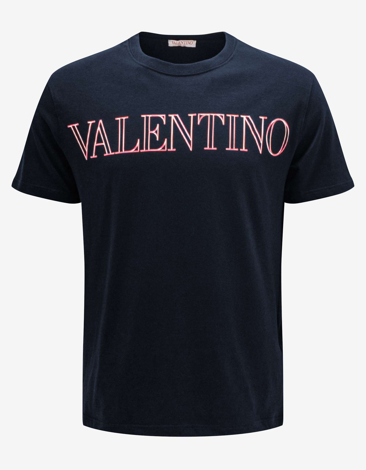 Valentino Garavani Valentino Garavani Navy Blue Neon Universe Logo T-Shirt