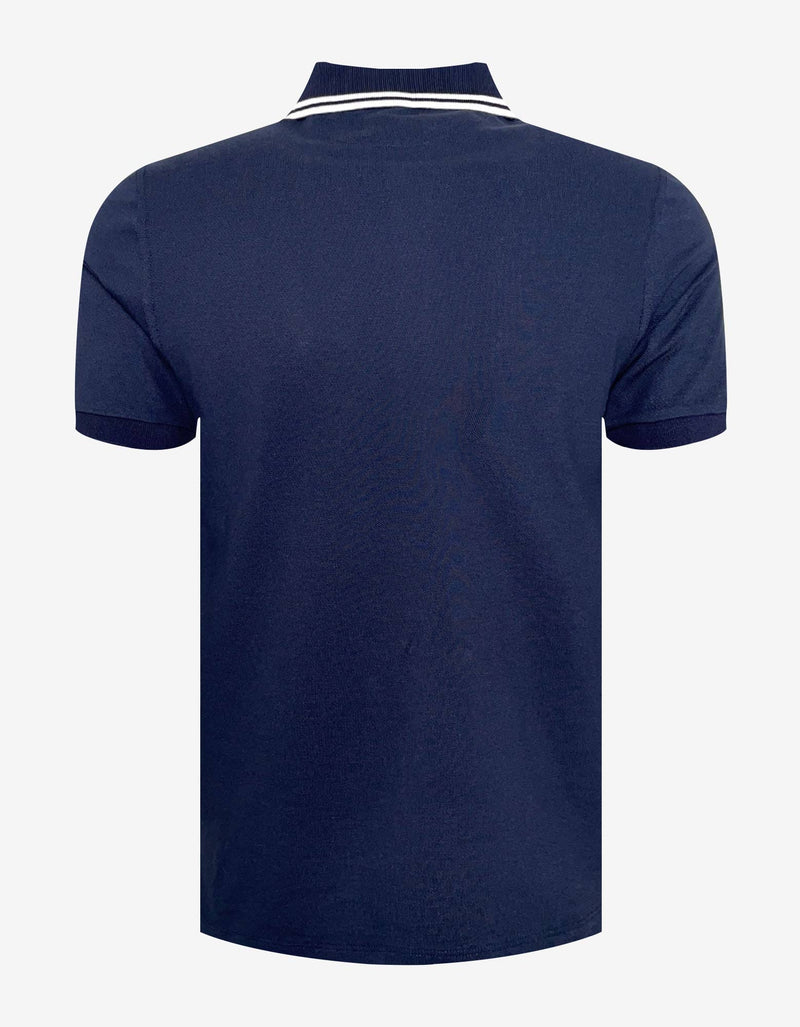 Valentino Garavani Valentino Garavani Navy Blue Optical Valentino Patch Polo T-Shirt