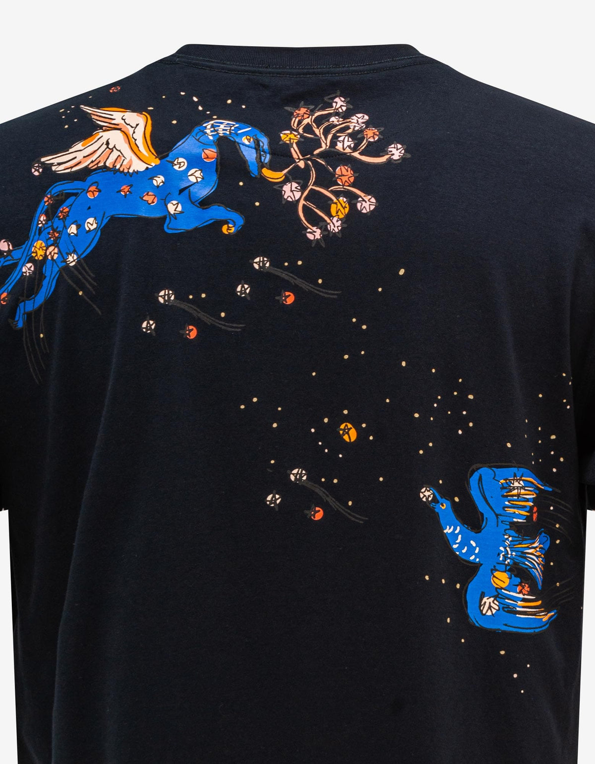 Valentino Garavani Valentino Garavani Navy Blue Utopia World Print T-Shirt