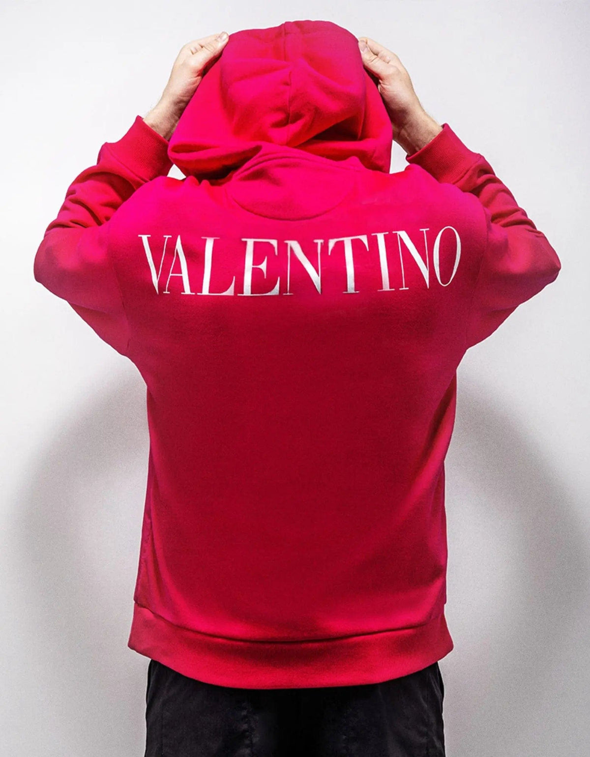 Valentino Garavani Valentino Garavani Pink Washed Taffeta Panel Hoodie