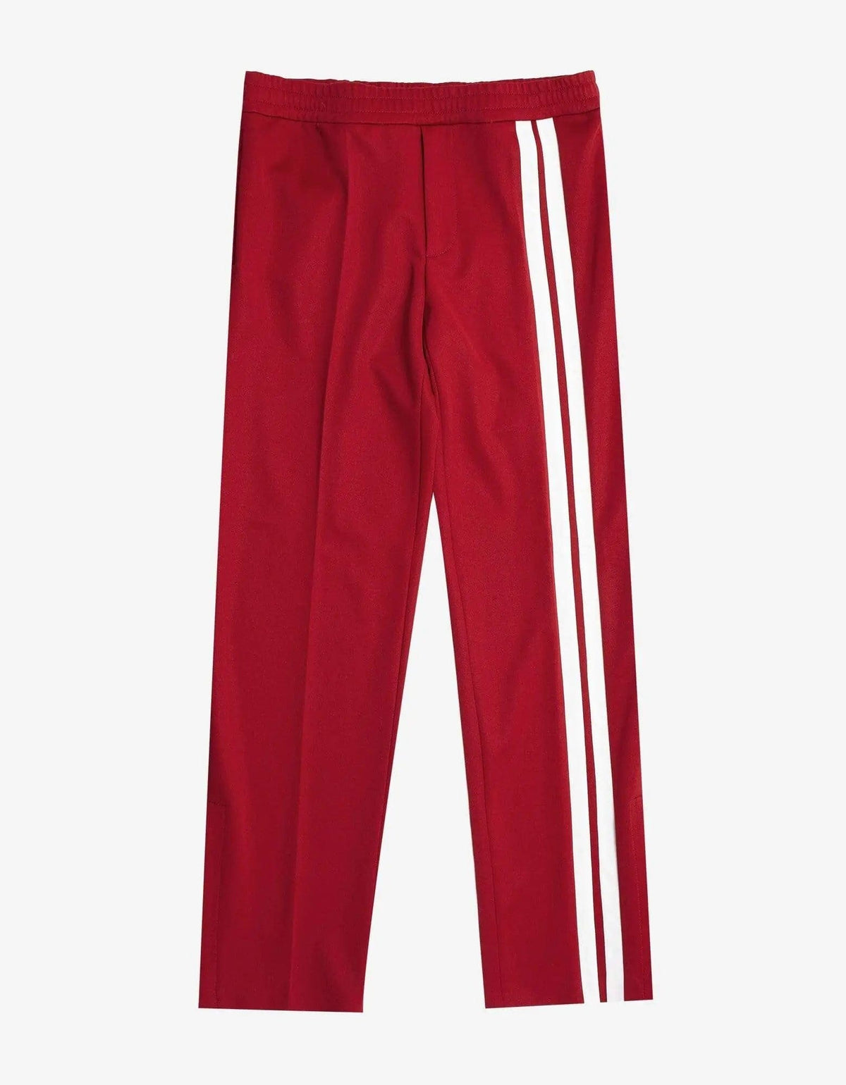 Valentino Garavani Valentino Garavani Red Trousers with White Stripes