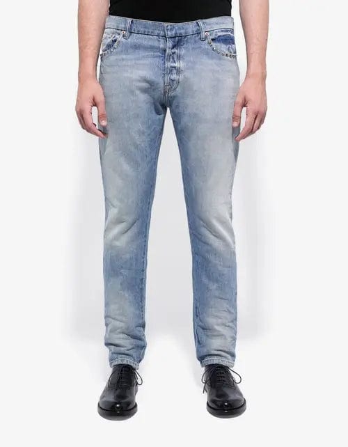 Valentino Garavani Valentino Garavani Rockstud Untitled Light Blue Denim Jeans