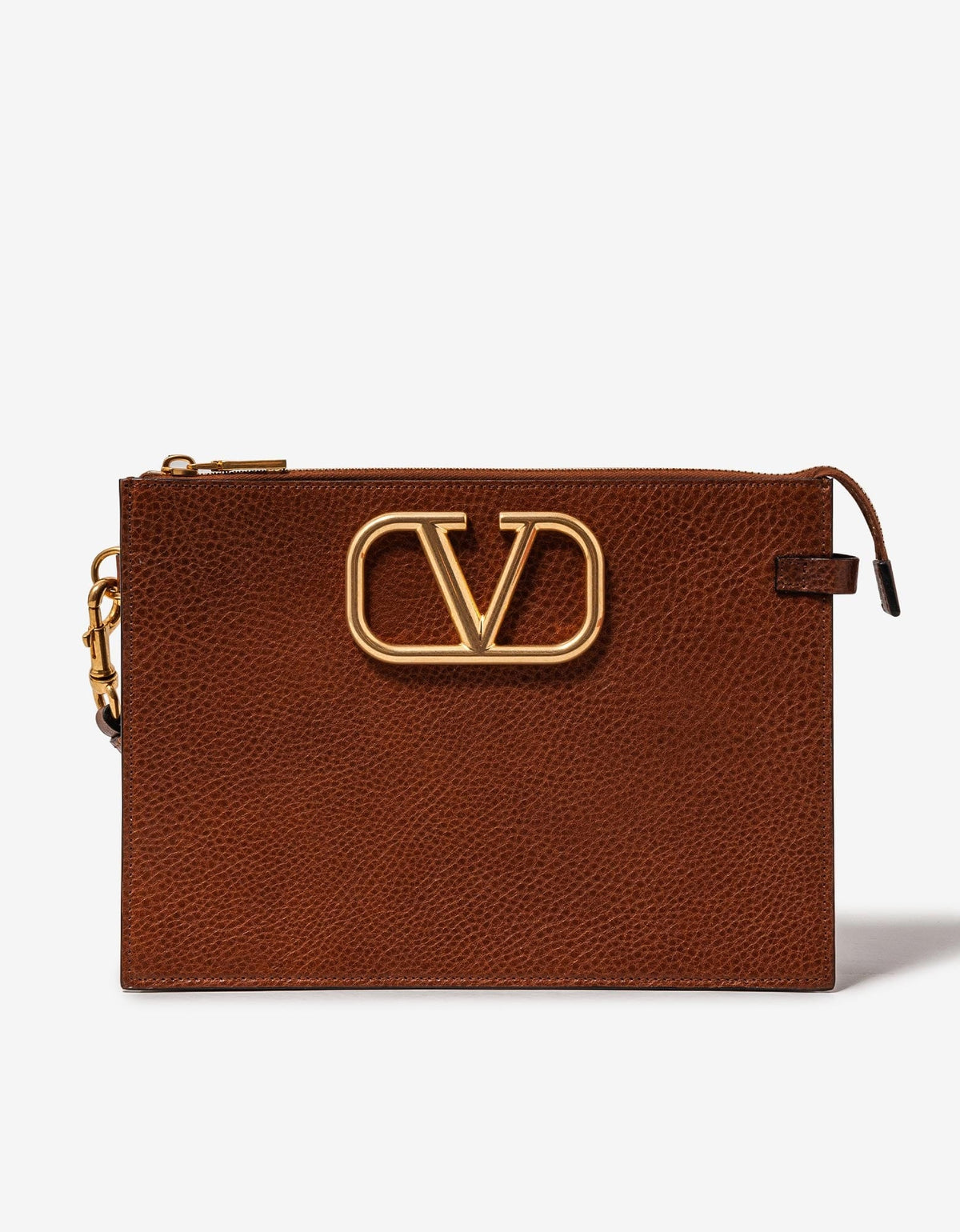 Valentino Garavani Valentino Garavani Tan VLogo Signature Pouch