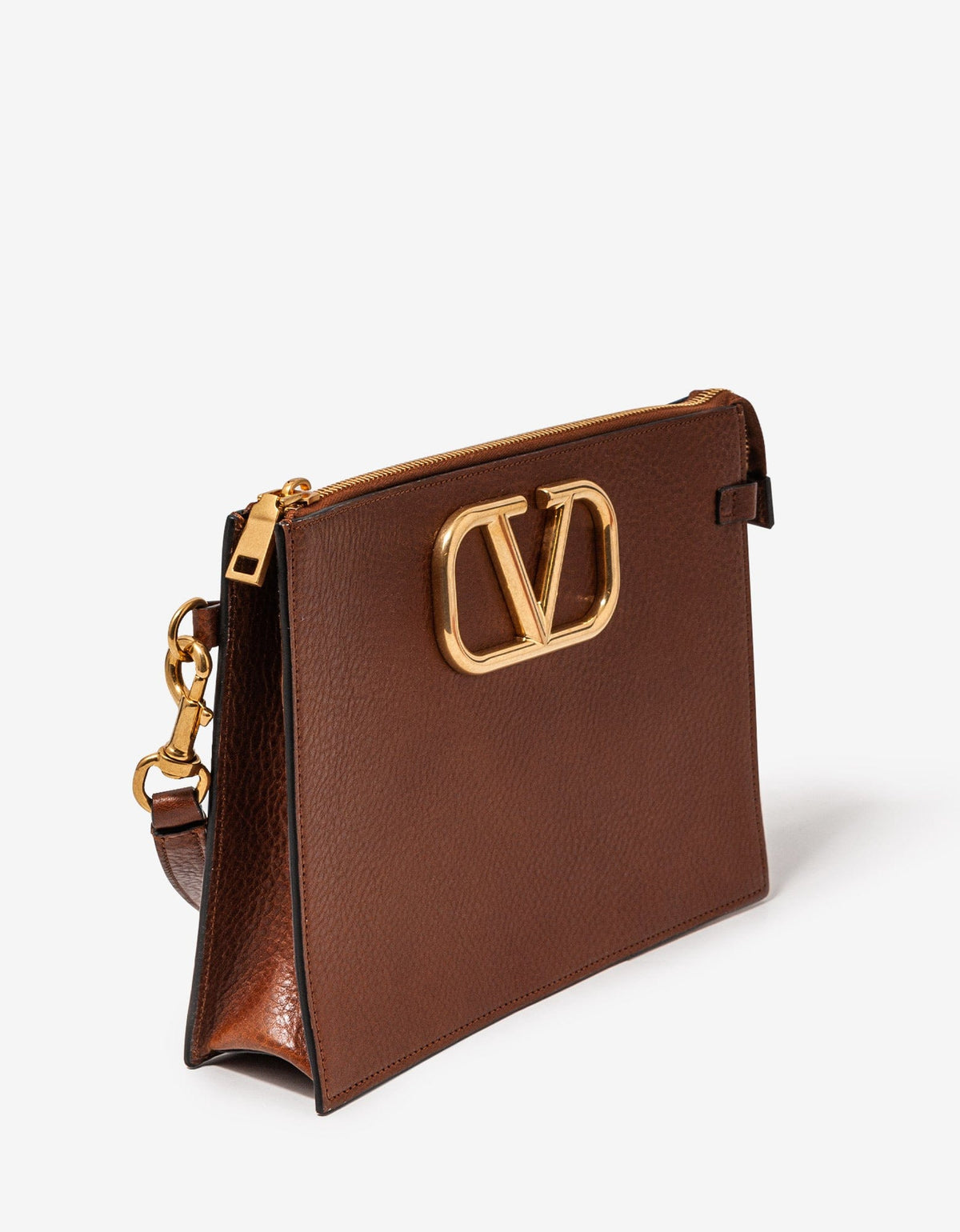 Valentino Garavani Valentino Garavani Tan VLogo Signature Pouch