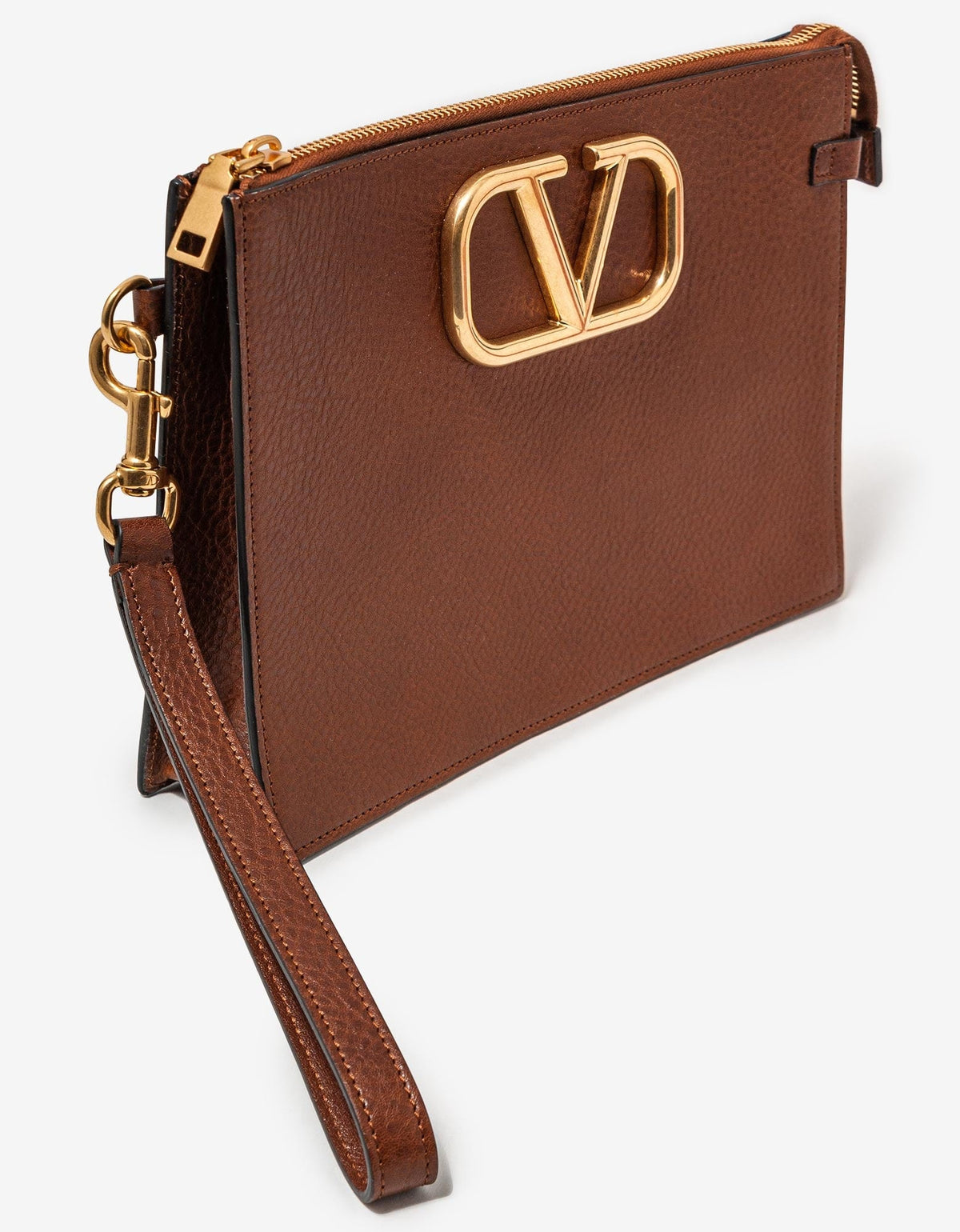 Valentino Garavani Valentino Garavani Tan VLogo Signature Pouch