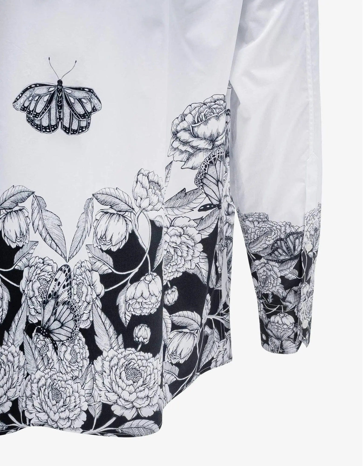 Valentino Garavani Valentino Garavani White Dark Blooming Print Oversized Shirt