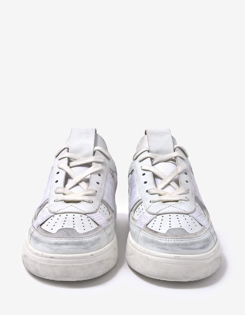 Valentino Garavani Valentino Garavani White Distressed VL7N Trainers with Bands