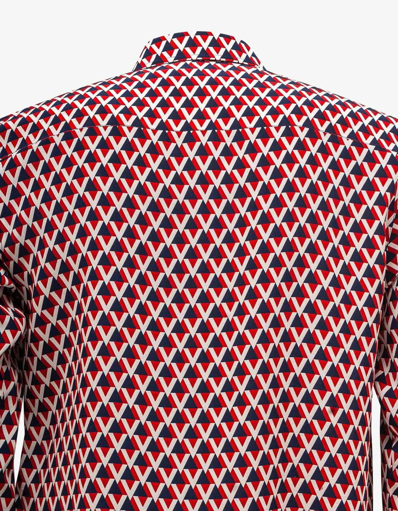 Valentino Garavani Veehive Print Silk Shirt