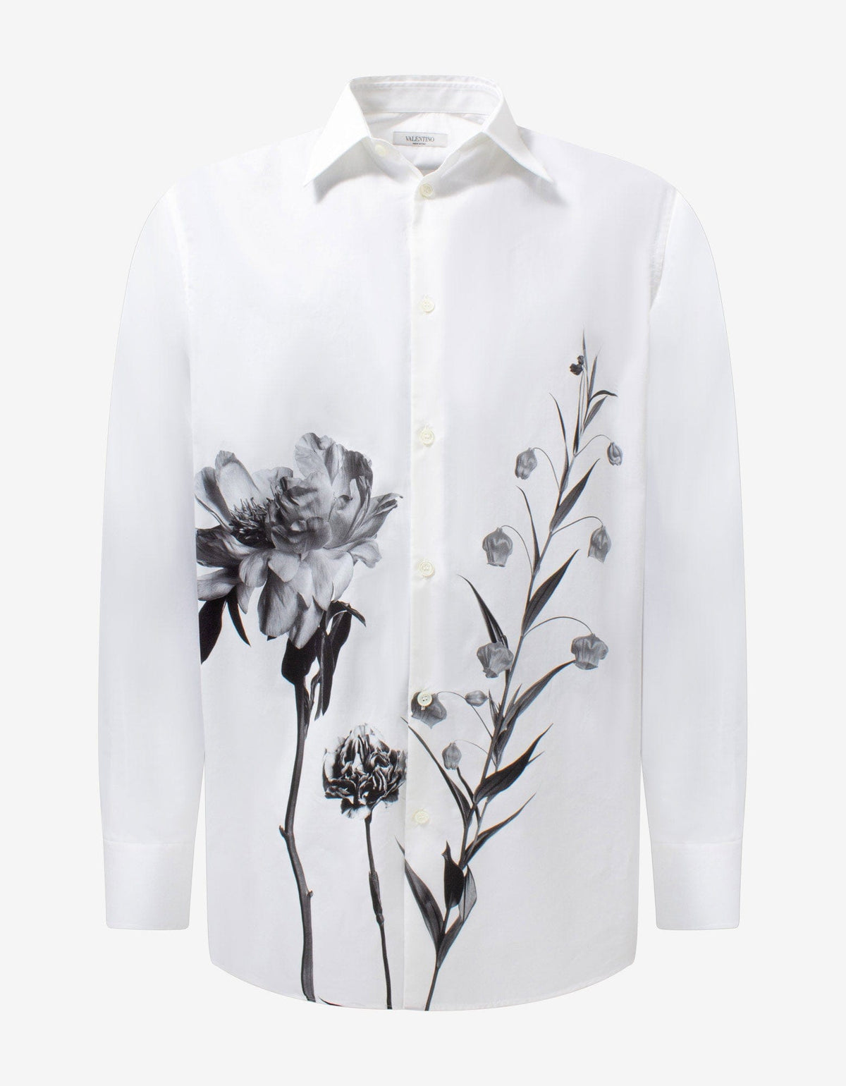 Valentino Garavani White Flowersity Print Oversized Shirt