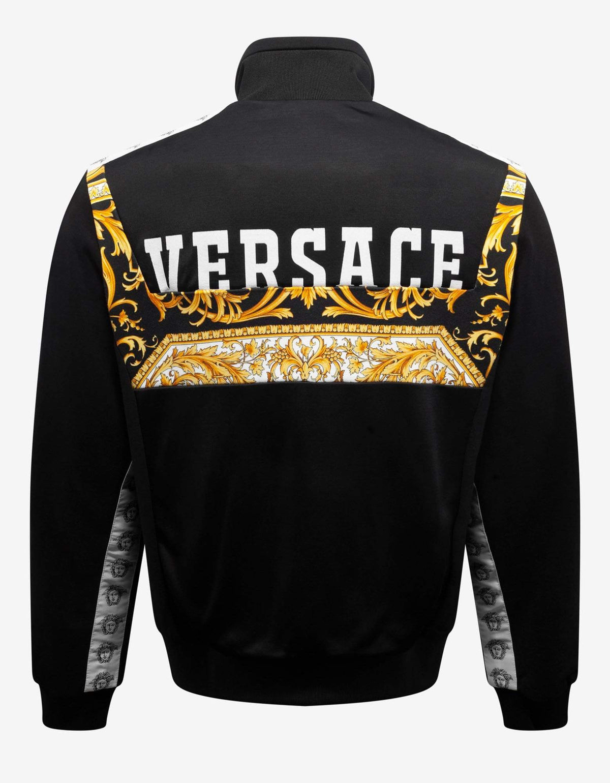 Versace Black Barocco Insert Logo Track Jacket