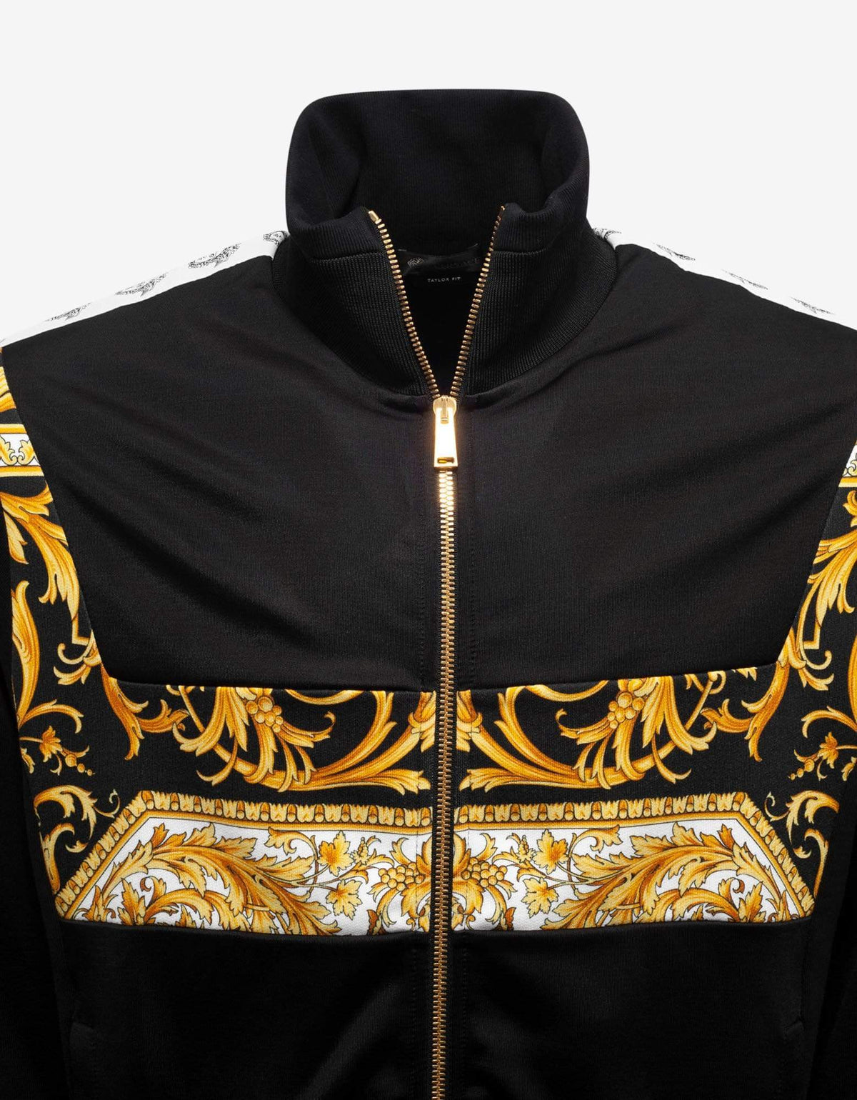 Versace Black Barocco Insert Logo Track Jacket