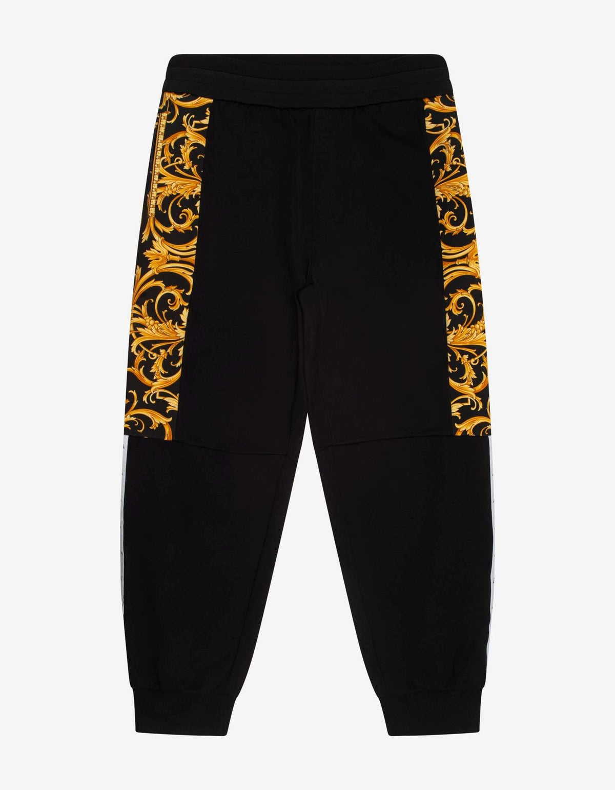 Versace Black Barocco Insert Sweat Pants