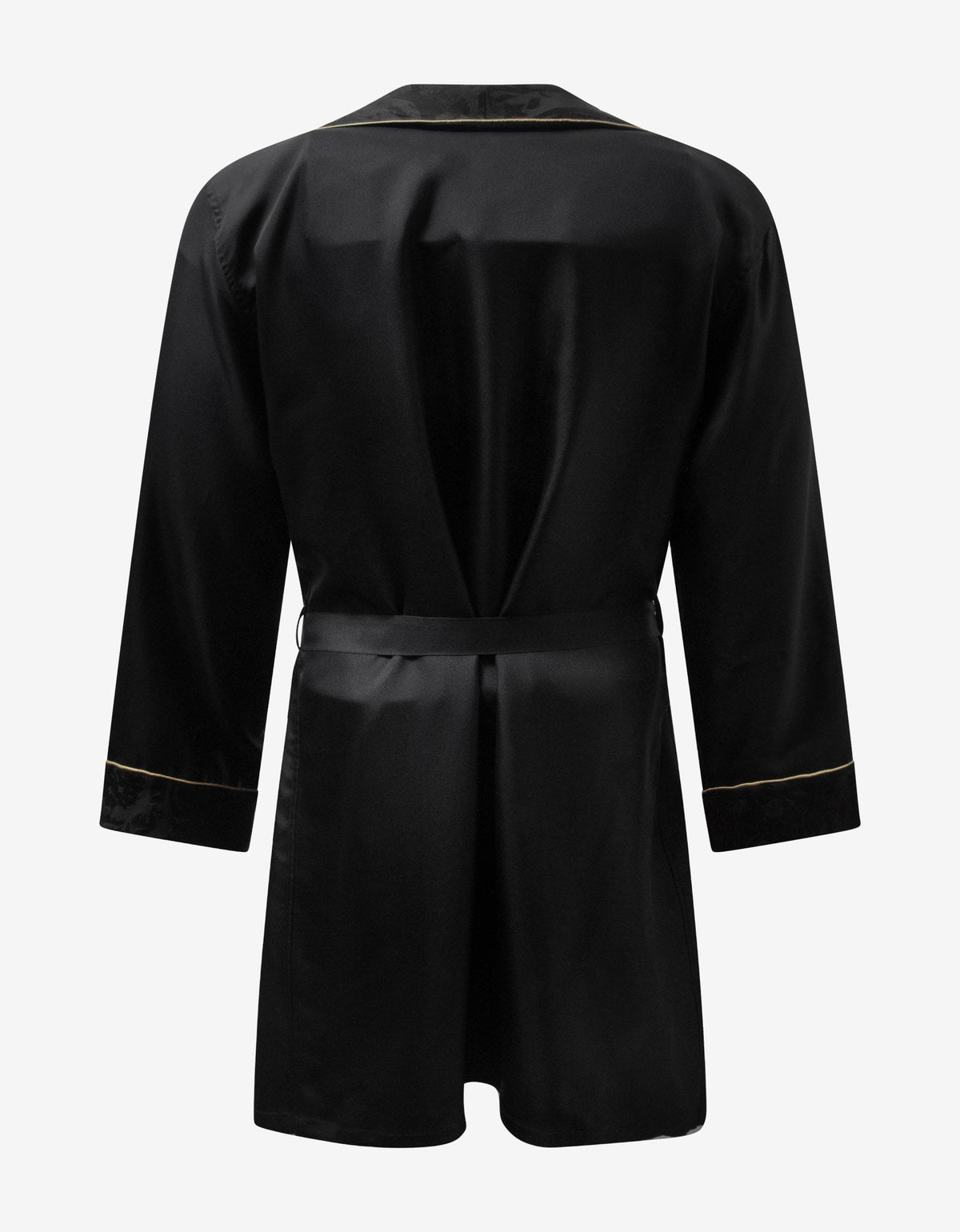 Versace Black Silk Dressing Gown