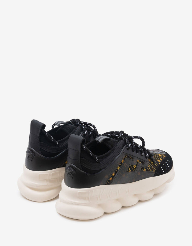 Versace Chain Reaction Safety Pin Print Trainers