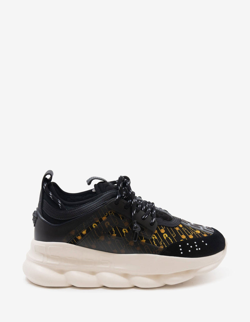 Versace Chain Reaction Safety Pin Print Trainers