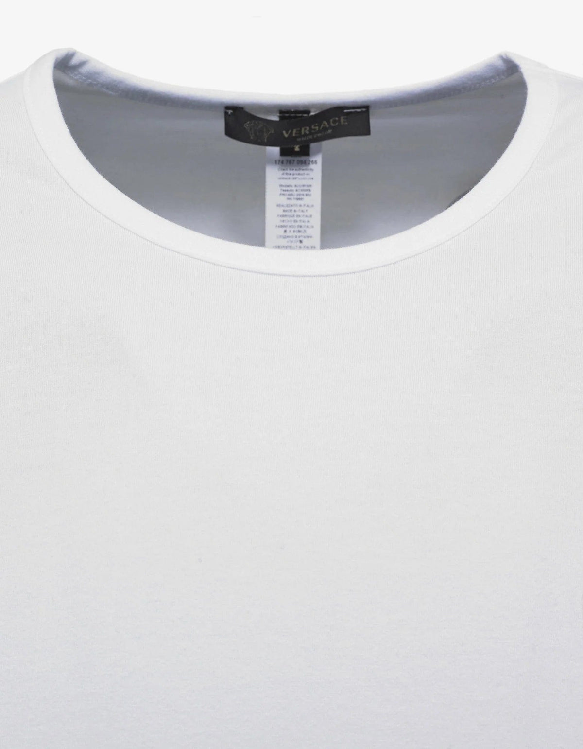 Versace Gym White Stretch Cotton T-Shirt