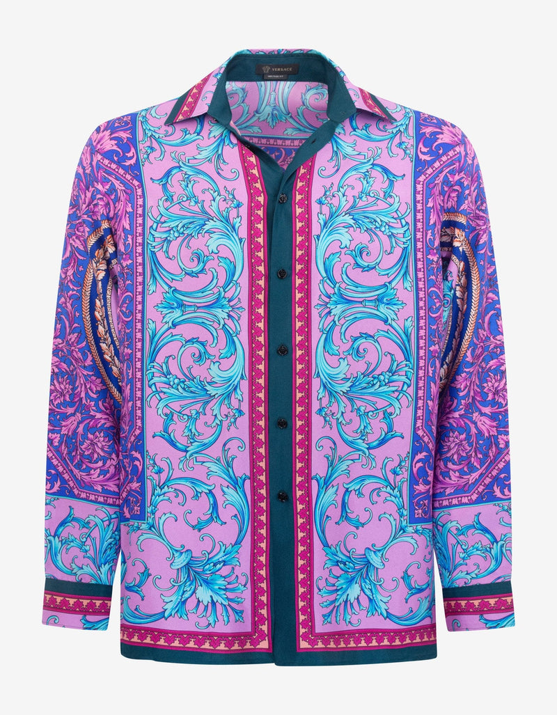 Versace Le Pop Classique Print Silk Shirt