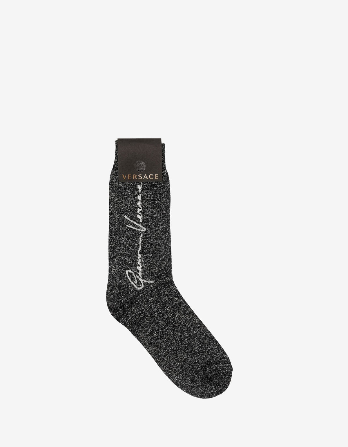 Versace Versace Black & Silver GV Signature Socks