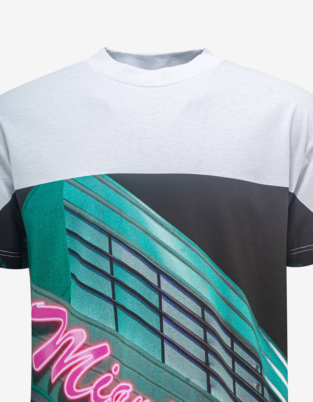 White Miami Classic Print T-Shirt