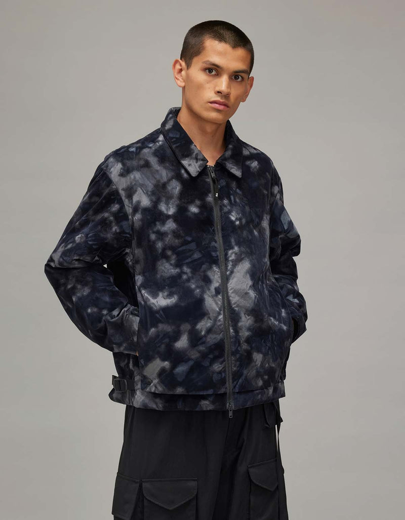 Y-3 Black All-over Print Flock Nylon Liner Jacket